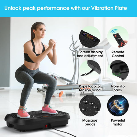 SoftGym Vibration Plate Exercise Machine for Lymphatic Drainage & Fitness