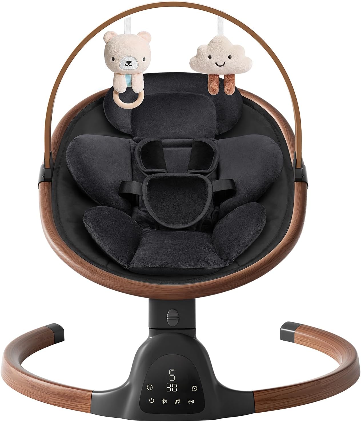 Baby Swings for Infants, Electric Infant Swing with 5 Speed Modes, Black