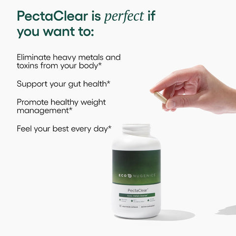 EcoNugenics PectaClear Detox Supplement – 180 Capsules