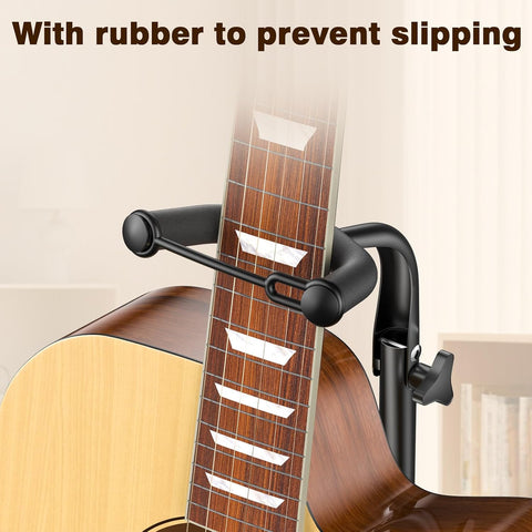 New Bee Guitar Stand, Height Adjustable Foldable Guitar Stand with Secure Support for Acoustic, Electric, Bass and Banjos, Load Capacity 20LB