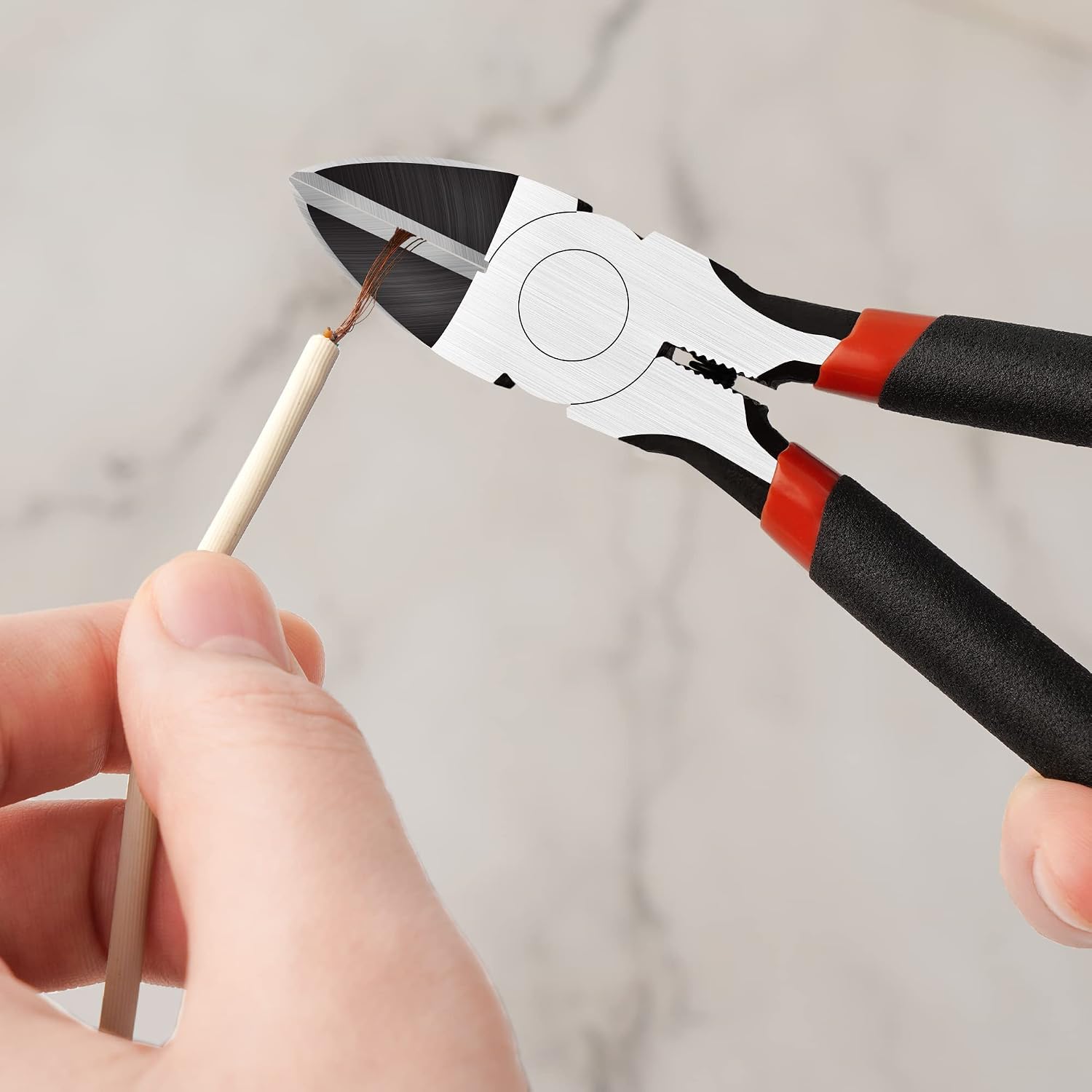 BOENFU 6 Inches Wire Cutters Heavy Duty Snips Flush Cut Side Cutters Pliers