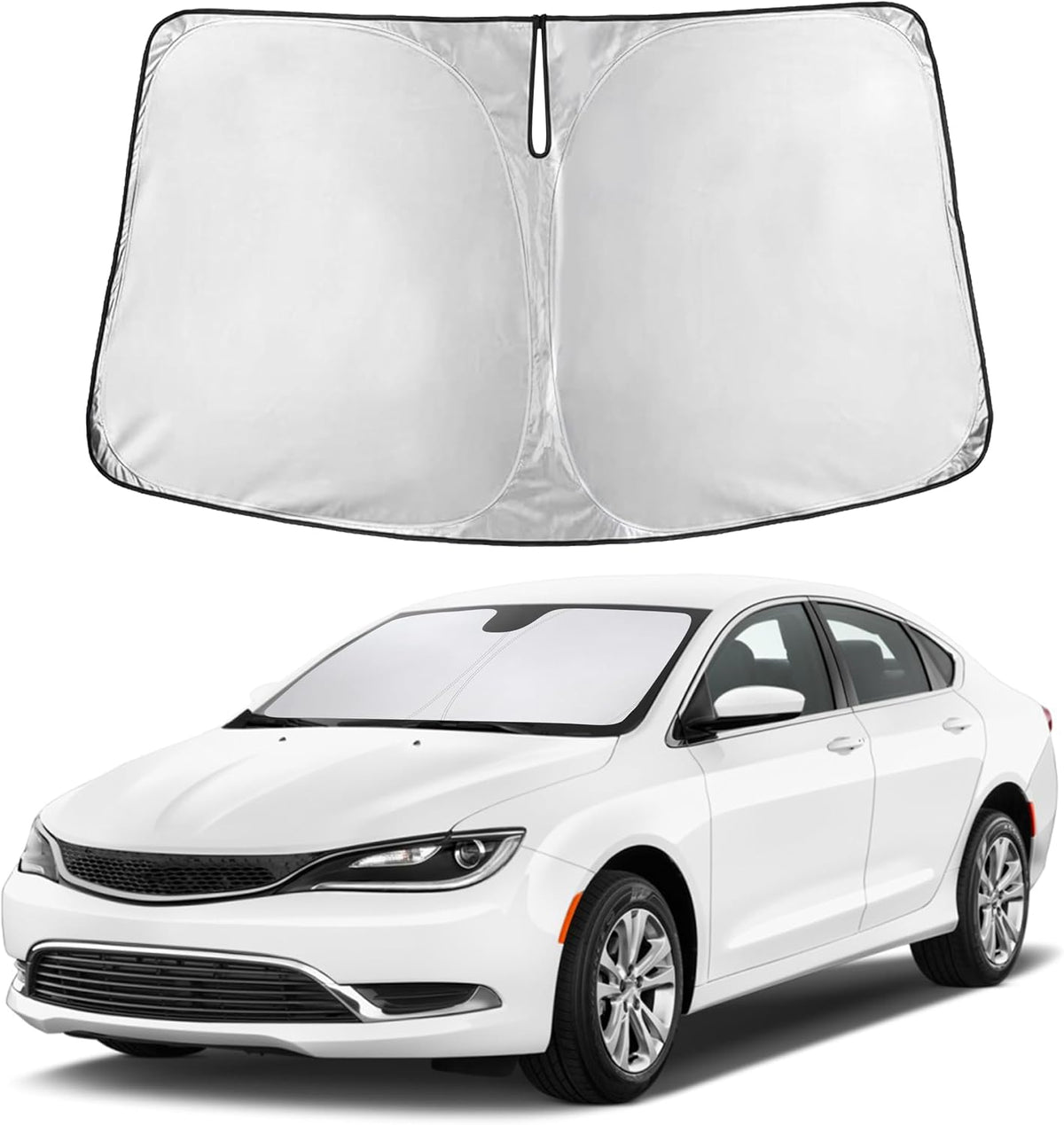 EcoNour Windshield Sunshade Compatible for Chrysler 200 2011-2016 2017 2018