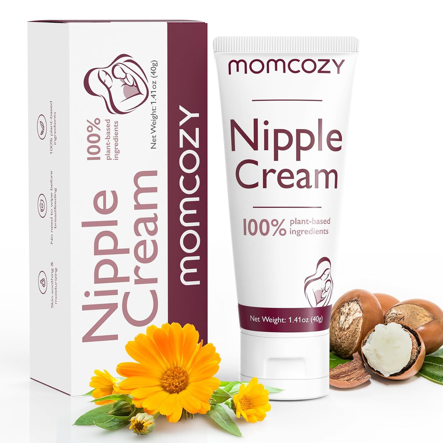 Momcozy Nipple Cream for Breastfeeding, Lanolin-Free, Safe & Soothing Balm