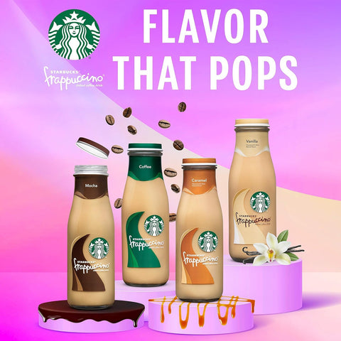 Starbucks Frappuccino Lite, Chocolate Gelato, 9.5 Fl Oz Bottles (Pack of 12), Fewer Calories, Natural Flavors, Only 100 Calories