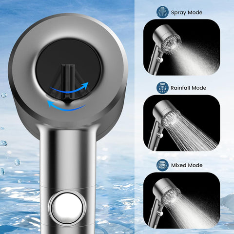 PWERAN Filtered Shower Head with Handheld,High Pressure Shower Heads Filter