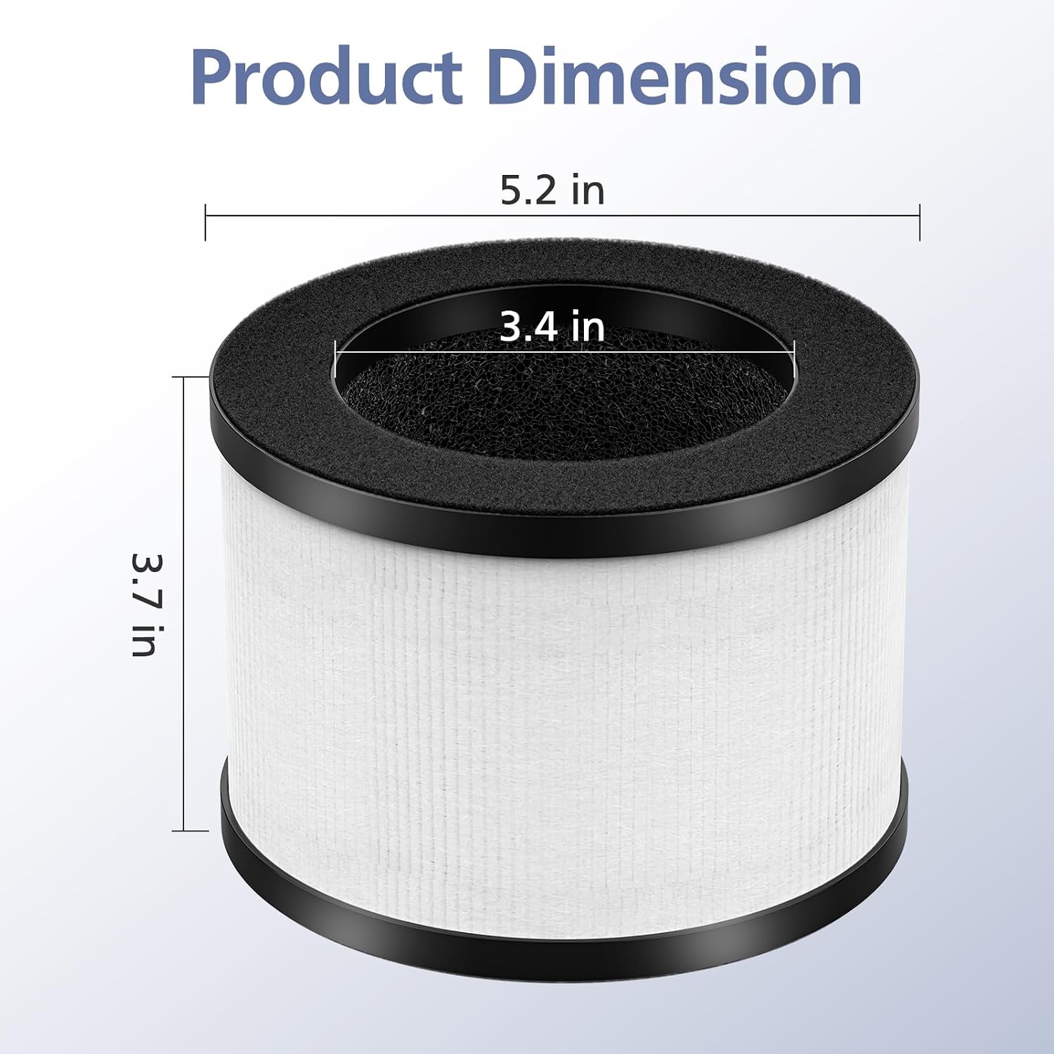 2 Pack TZ-K1 Replacement Filter for FreAire KN6391, for VOOPNU DH-JH12