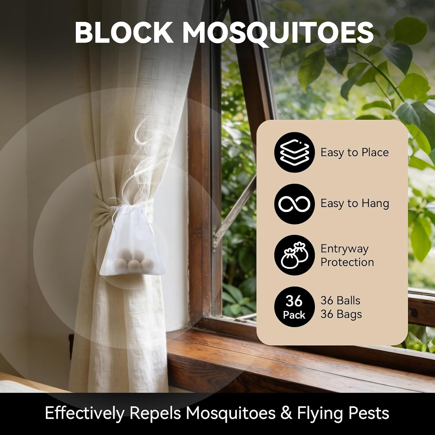 Mosquito Repellent 36 Balls – Mosquito Repellent Outdoor Patio & Indoor