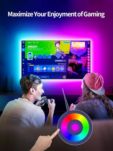 KANTUTOE TV LED Backlight, 9.84ft LED Lights for 32-43in TV, RGB TV Lights Behind with Music Sync Bluetooth APP and Remote Control Strip Light USB Powered for Bedroom Home Decor