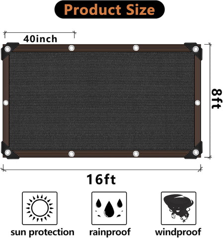 8 x 16 FT Shade Cloth 90% Sunblock Net for Garden Patio Plants Greenhouse Outdoor Pergola Lawn Sun Shade Cloths for Kennel Chicken Coop Easier to Hang Neting Cover