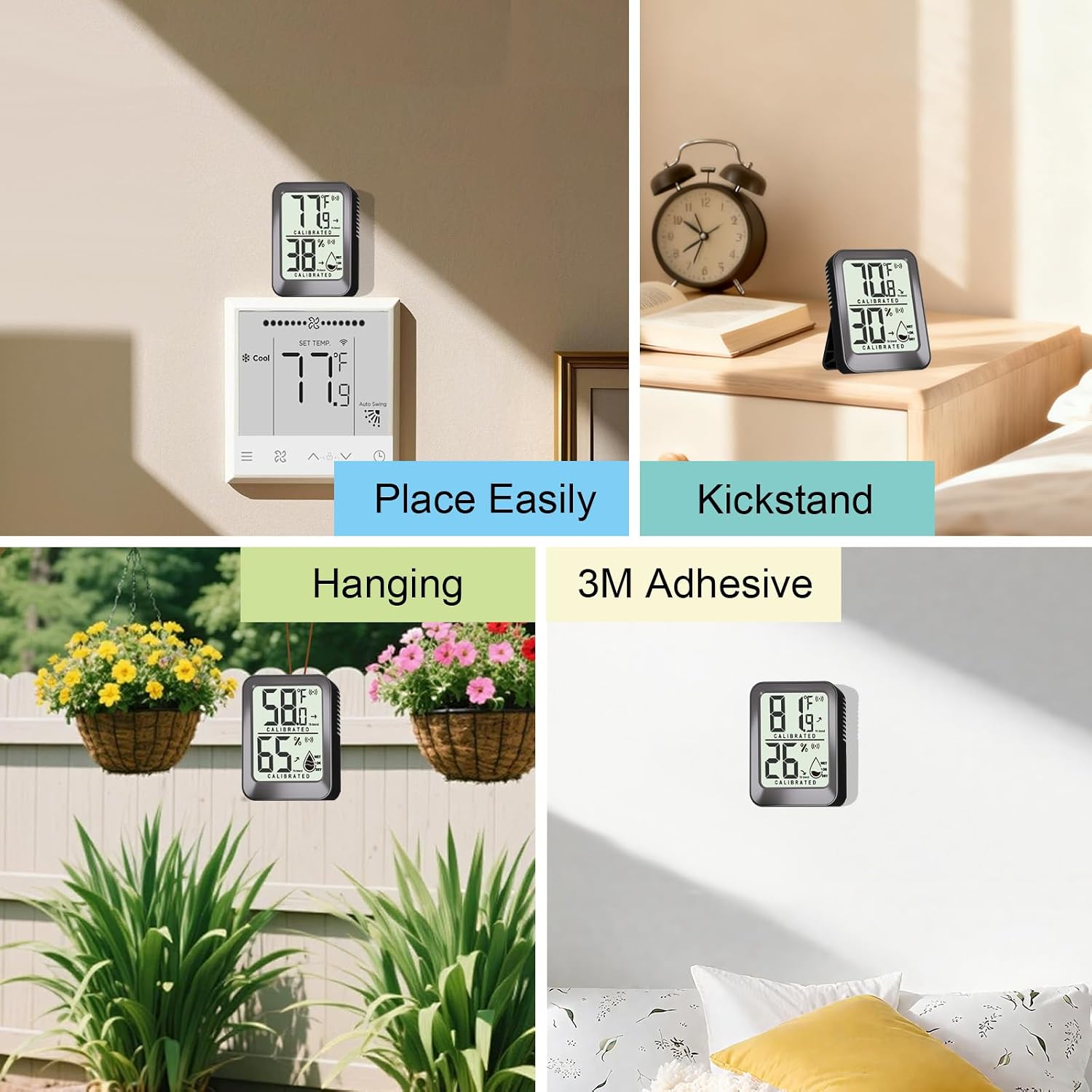 AyayaBoss 3 Pack Room Thermometer Indoor Hygrometer