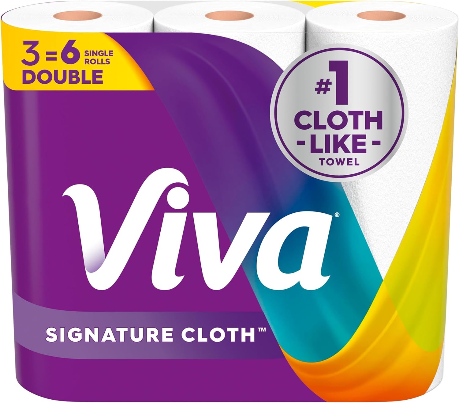Viva Signature Cloth Paper Towels, 3 Double Rolls, 86 Sheets per Roll