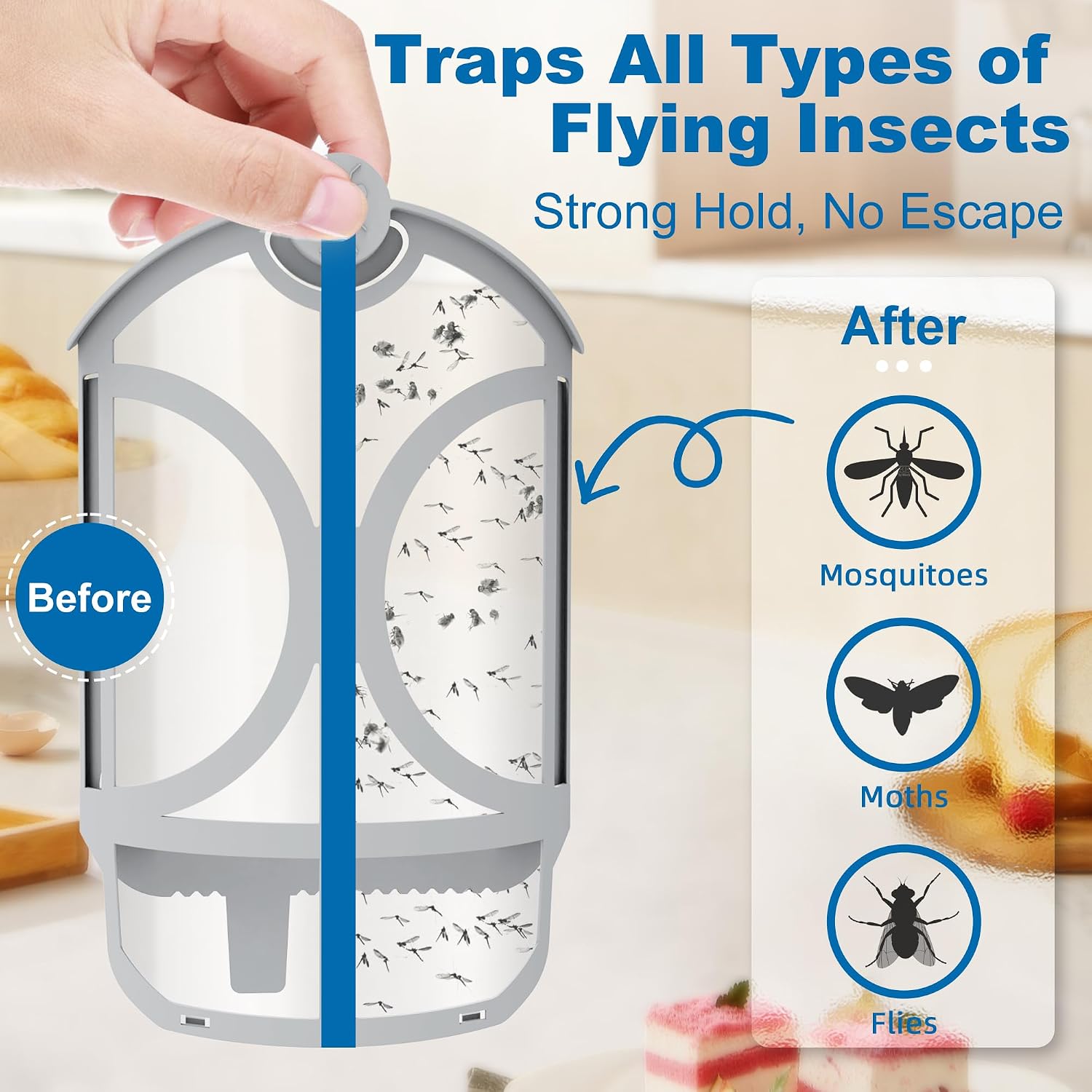 16 Pack Flying Trap Refills Compatible with Flying Insect Trap Refill