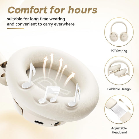 BERIBES Hybrid Active Noise Cancelling Headphones Wireless Over Ear 70Hours