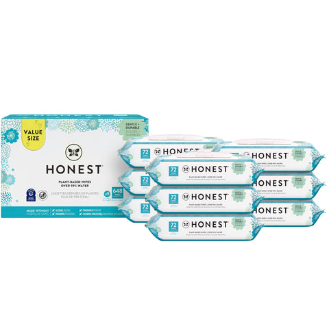 The Honest Company Clean Conscious Unscented Wipes | Over 99% Water, Plant-Based, Baby Wipes | Hypoallergenic for Sensitive Skin, EWG Verified | Classic, 648 Count