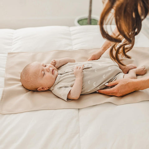 Konssy Faux Leather Waterproof Baby Changing Mat 2 Pack, Regular, 30"x17"