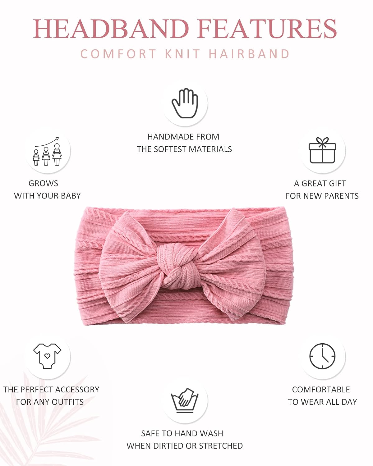 jollybows 8pcs Nylon Headbands for Baby Girls Infant Baby Bows