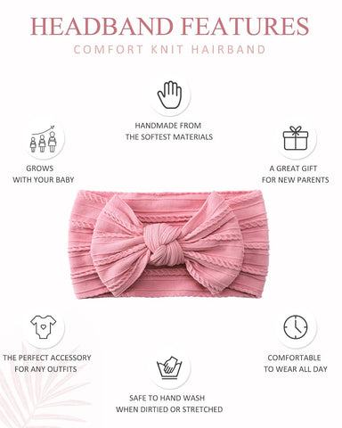 jollybows 8pcs Nylon Headbands for Baby Girls Infant Baby Bows