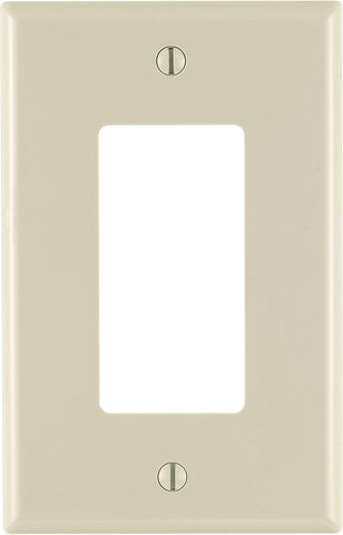 Leviton 1-Gang 1-Decora Midway Nylon Wallplate, PJ26-T, Light Almond