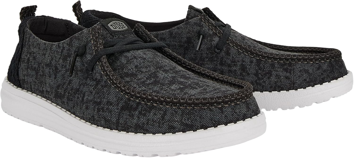 HEYDUDE Women's Wendy Perf Canvas Slip On Loafer | Elastic Laces