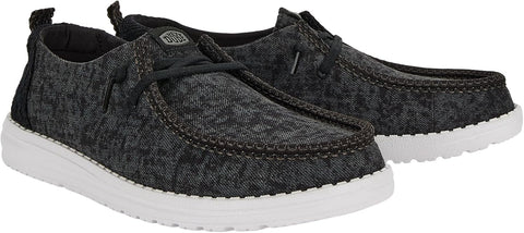 HEYDUDE Women's Wendy Perf Canvas Slip On Loafer | Elastic Laces