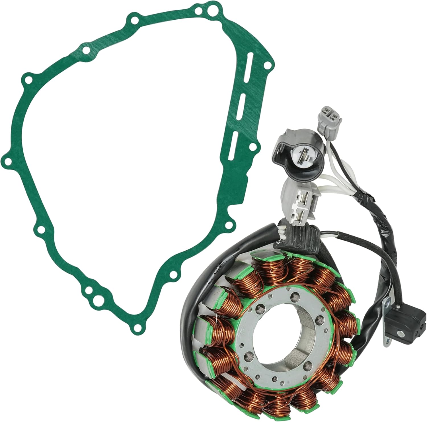 Caltric Stator and Gasket Compatible with Yamaha Rhino 700 2008-2013 Viking 700 2014-2018 5B4-81410-00-00, 1XD-81410-00-00, 3B4-15451-00-00