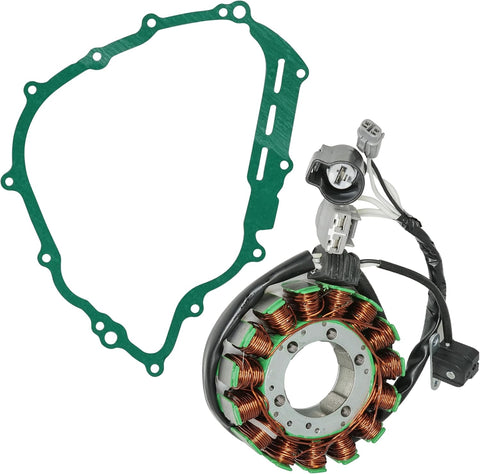 Caltric Stator and Gasket Compatible with Yamaha Rhino 700 2008-2013 Viking 700 2014-2018 5B4-81410-00-00, 1XD-81410-00-00, 3B4-15451-00-00