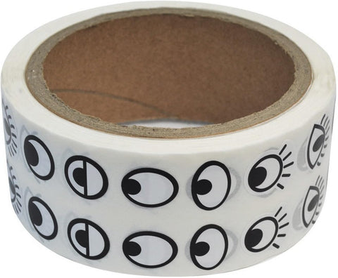 Lependor Black White Eye Stickers Labels -2000 Pcs Per Roll