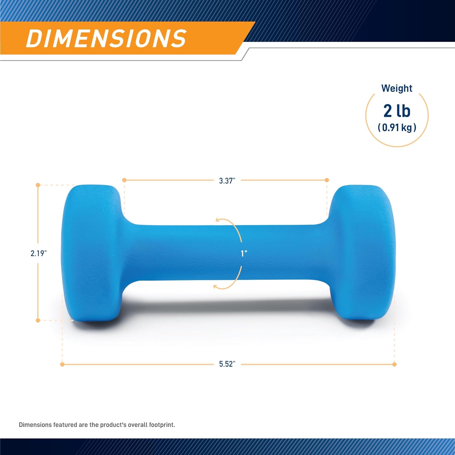 Marcy Colored Neoprene Dumbbell Hand Weights, Exercise Free Weights for Home Gym - Sold in Singles