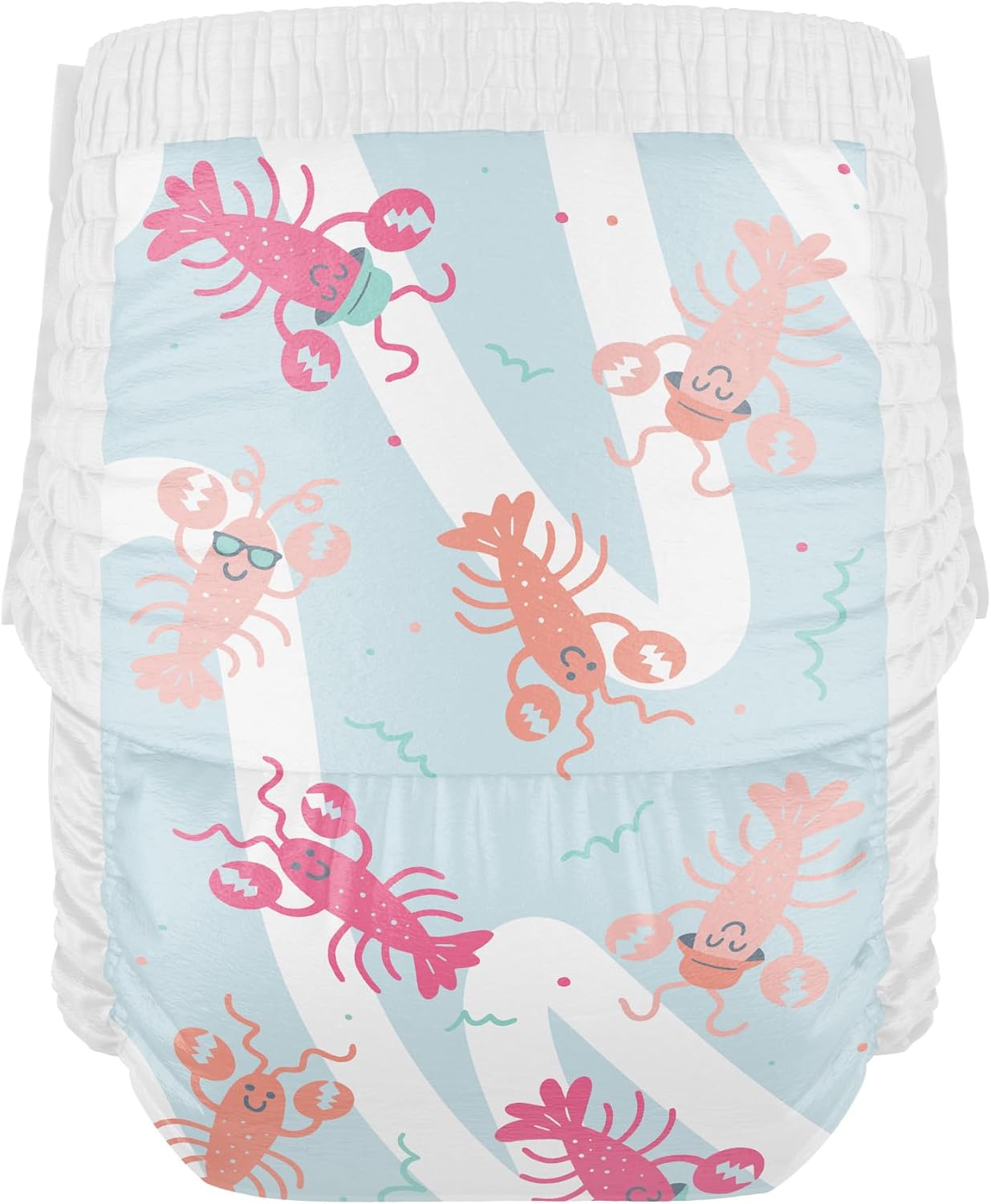 Hello Bello Premium Swim Diapers, Size S (16-28 lbs), Cute Extra-Bright Lobster Designs, 20 Count Jumbo Pack