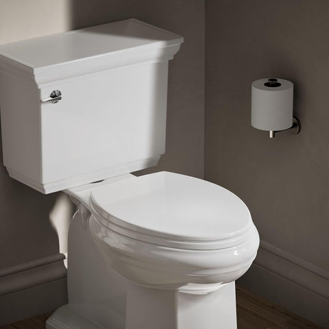 KOHLER Brevia Slow Close Elongated Toilet Seat, White