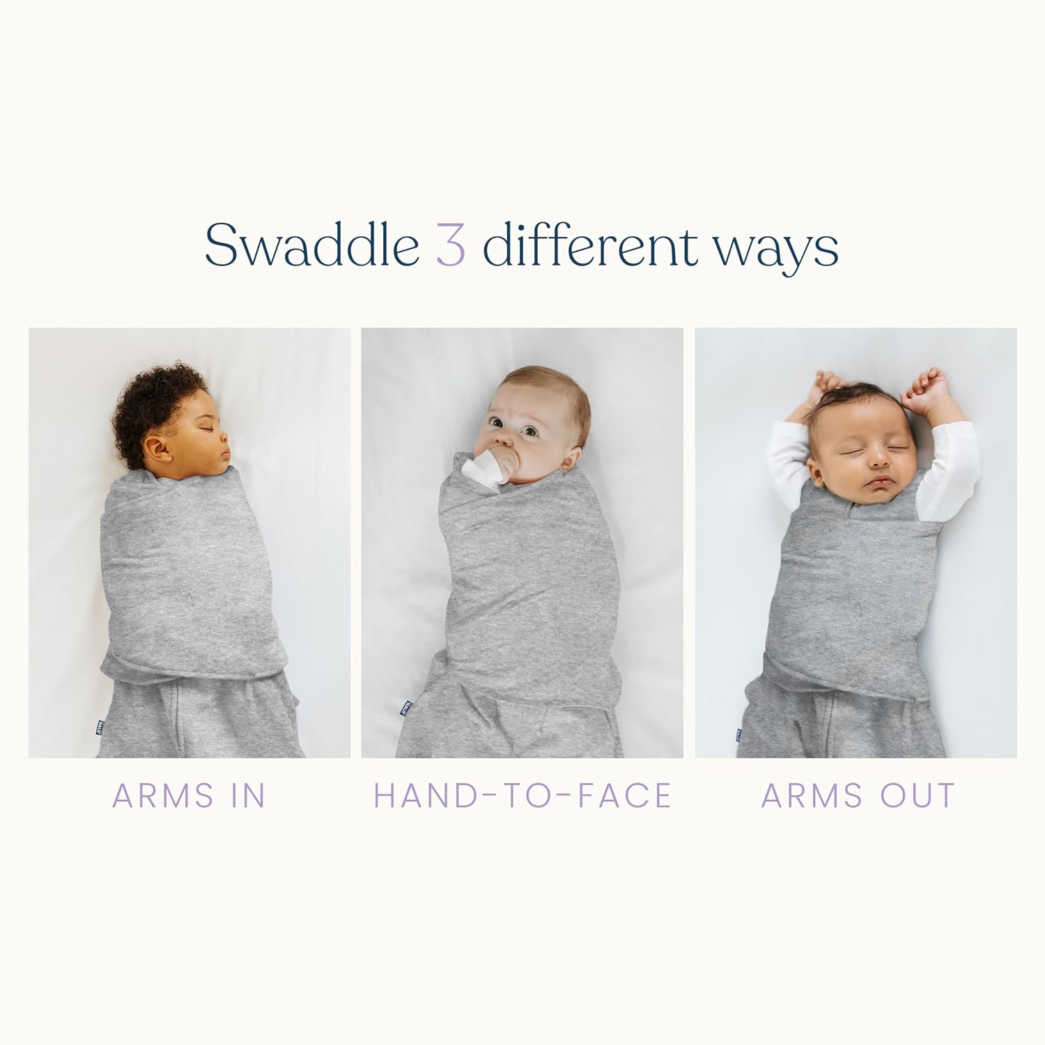 HALO Micro-Fleece Sleepsack Swaddle, 3-Way Adjustable Swaddle Blanket for Newborn and Infants, TOG 3.0 for Cold Climates, Hip Healthy, Cream, Small, 3-6 Months
