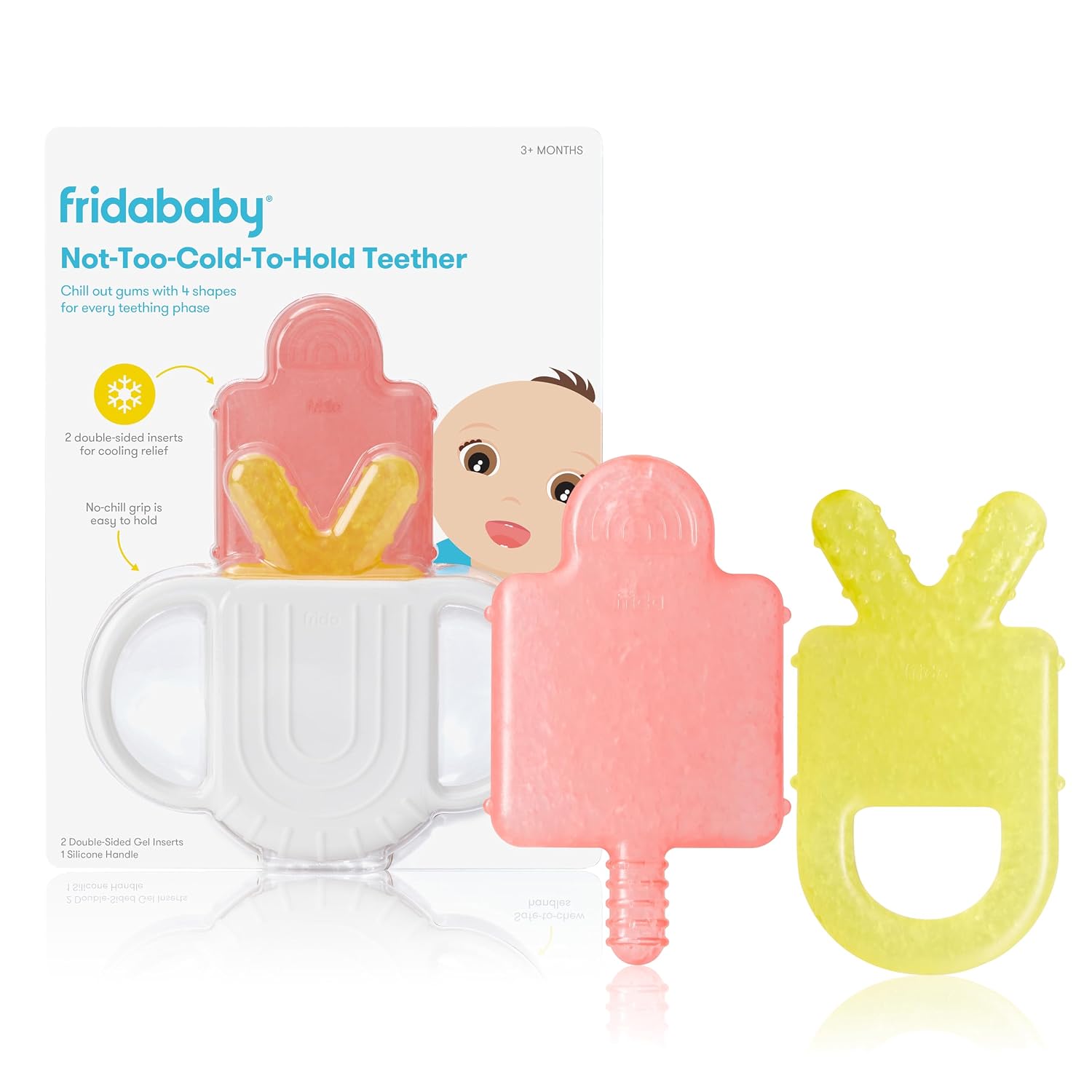 Frida Baby Silicone Teething Toys, 4-in-1 Teether for Babies & Infants