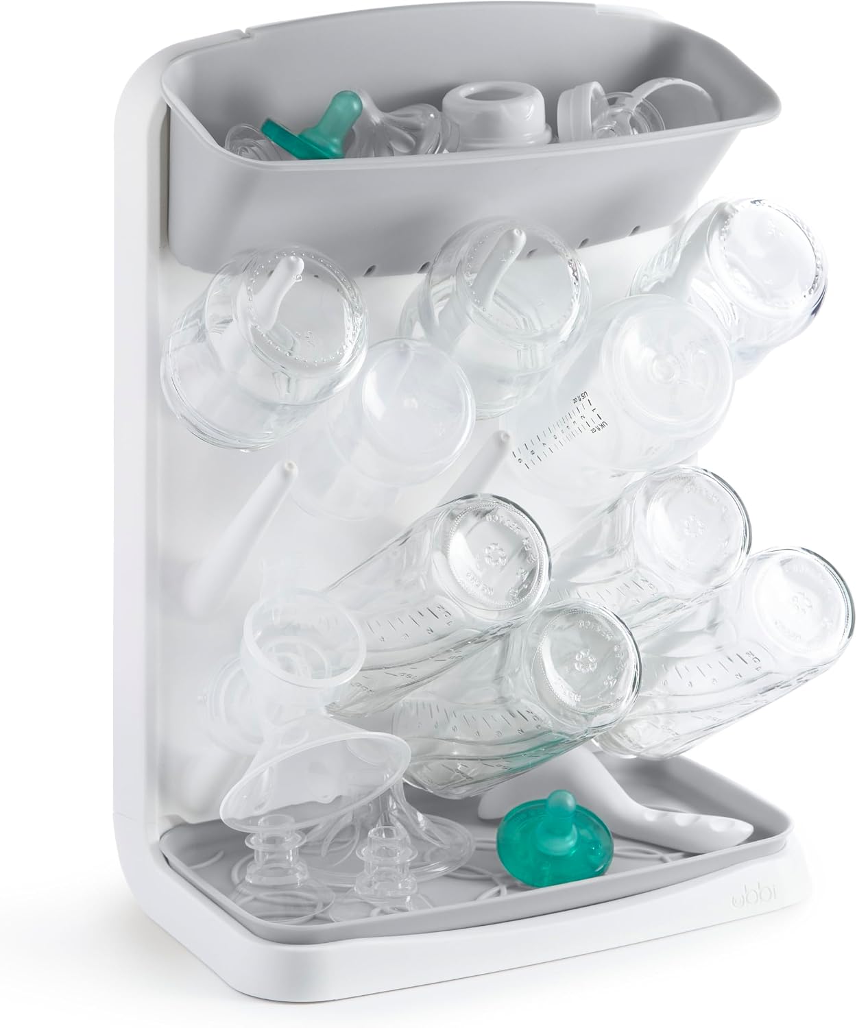 Ubbi Vertical Baby Bottle Drying Rack, Space Saving Countertop Bottle Dryer