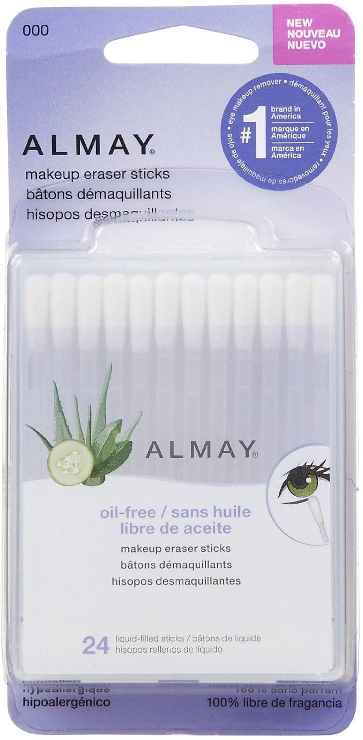 Almay Hypoallergenic Makeup Remover Sticks, 24 Ct (3 pack) (Bundle)