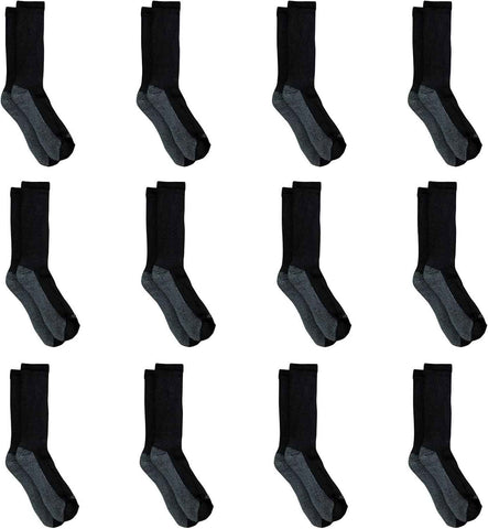 Dickies Men's Dri-tech Original Moisture Control Crew Socks, Available in M-xxl (6, 12, 18 Pairs)