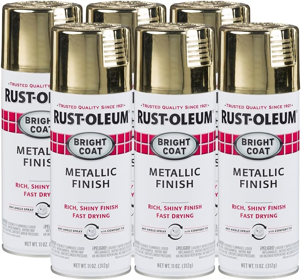 Rust-Oleum Stops Rust Bright Coat Metallic Spray Paint, Gold