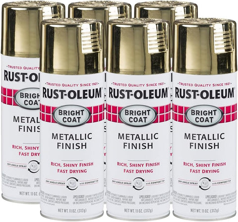 Rust-Oleum Stops Rust Bright Coat Metallic Spray Paint, Gold