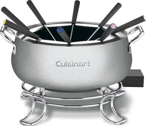 Cuisinart Electric Fondue Set, Nonstick Interior, 3-Quart Pot & 8 Forks