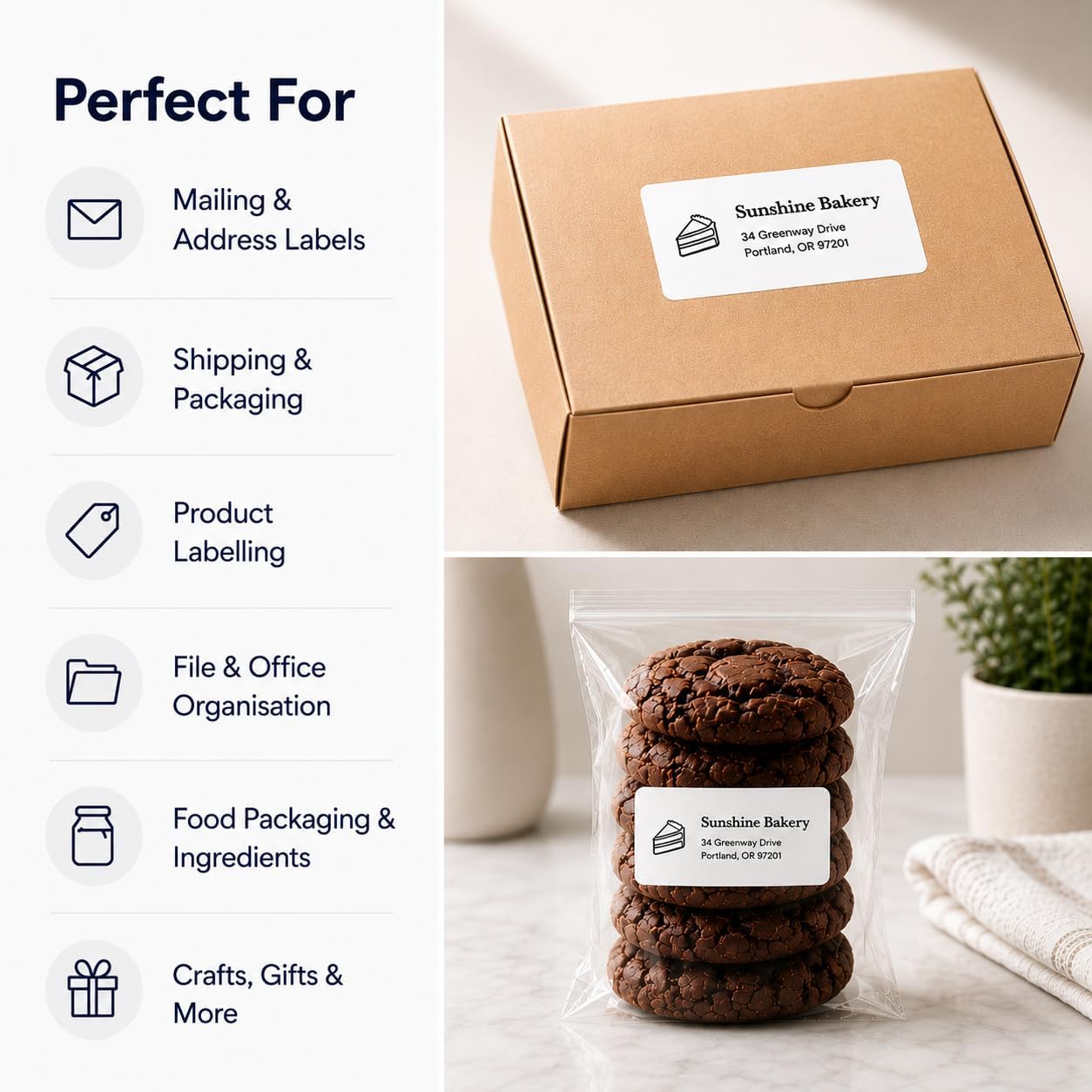 2" x 4" Labels for Printer, Printable Mailing Address Stickers - 300 Pieces