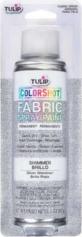 TULIP ColorShot Fabric Spray Paint, Silver Shimmer, 3 oz