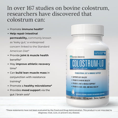 Colostrum-LD Capsules, Liposomal, Sovereign Laboratories, 240 Count