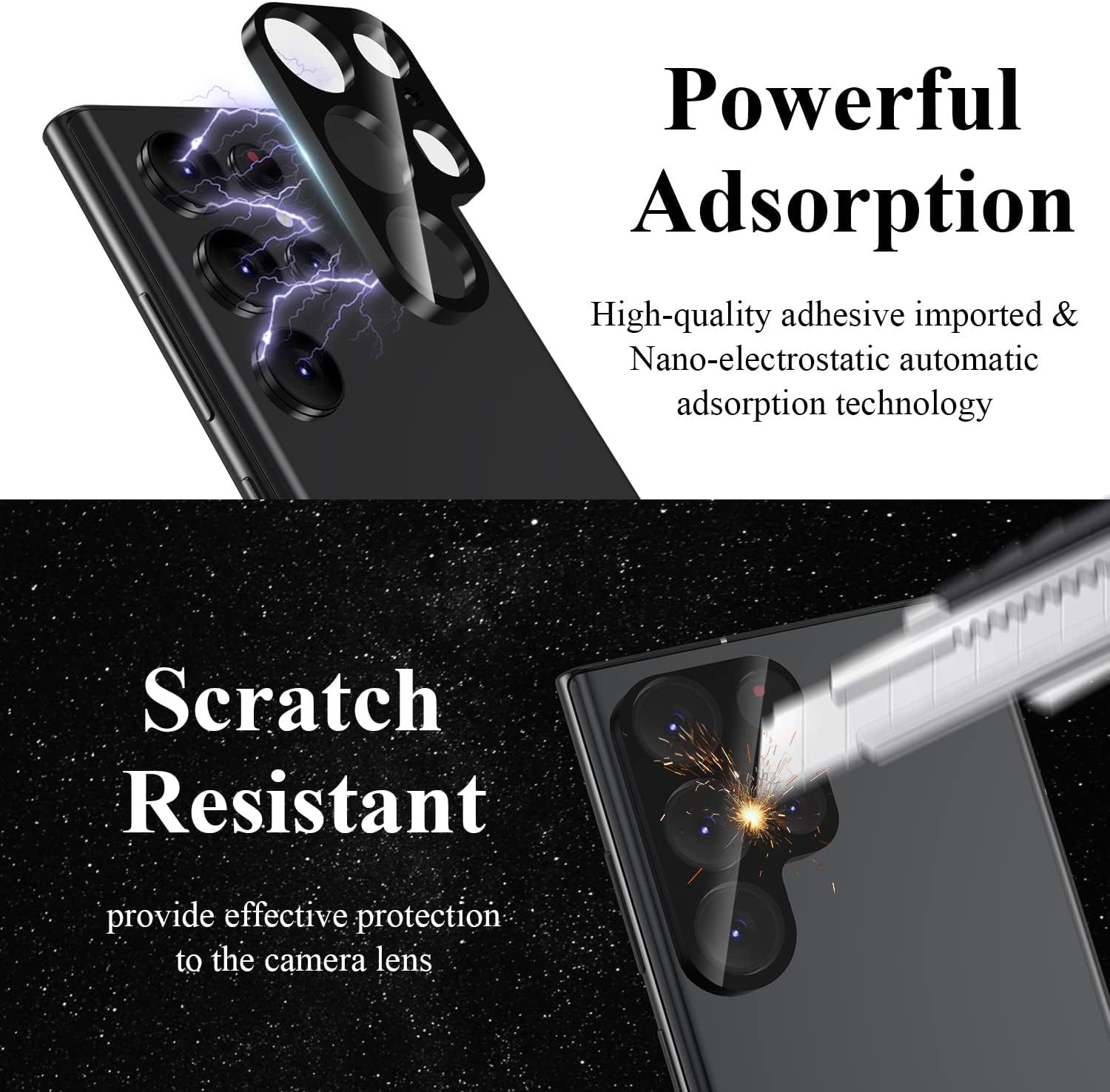 4 Pack Camera Lens Protector Compatible with Samsung Galaxy S22 Ultra