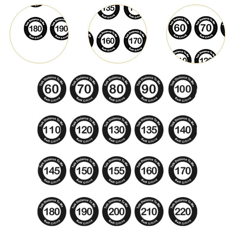 Aosekaa 20Pcs Golf Distance Marker Golf Marker Tool Engraved Easy Installation Golfer Gifts Golf Equipment Golf Club Name Markers, Black