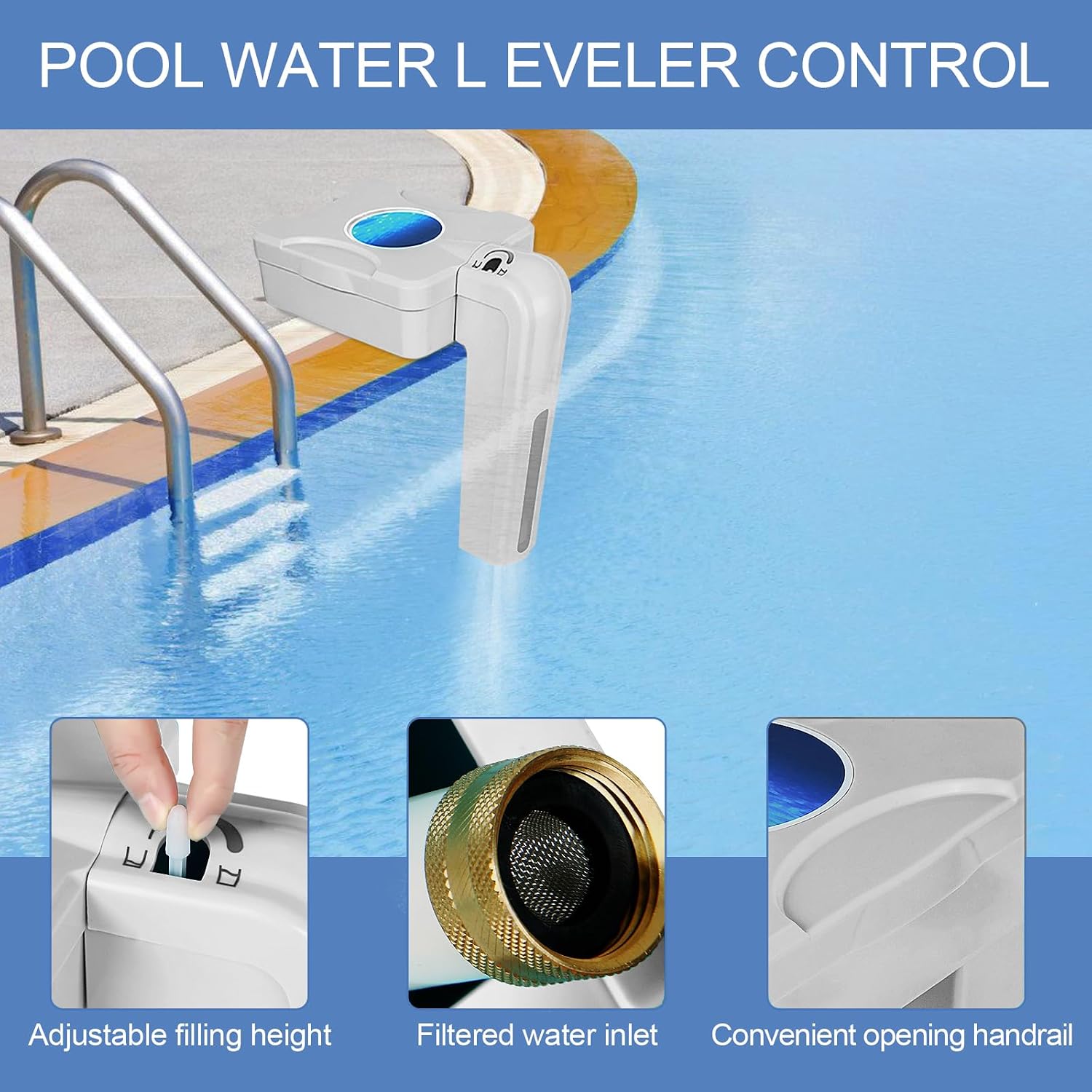2026 Upgrade Automatic Pool Filler, Pool Water Leveler Auto Fill, Pool Auto Fill Float Valve, Water Leveler Control Sentry, Swimming Pool, Spa, Pond Water Leveler filler automatic, 5 Years Warranty