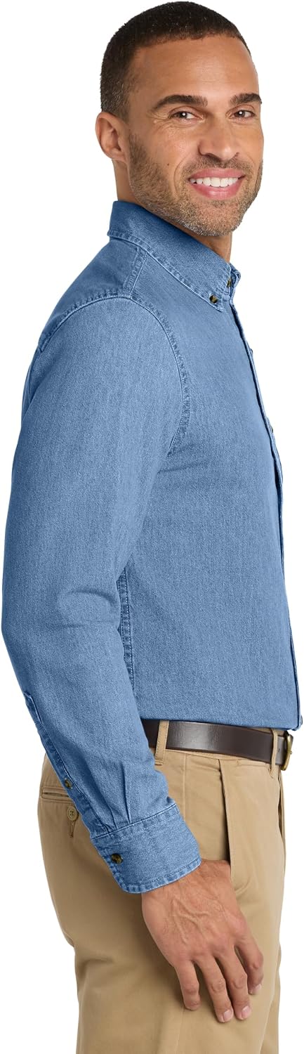 Port & Company Long Sleeve Value Denim Shirt-SP10
