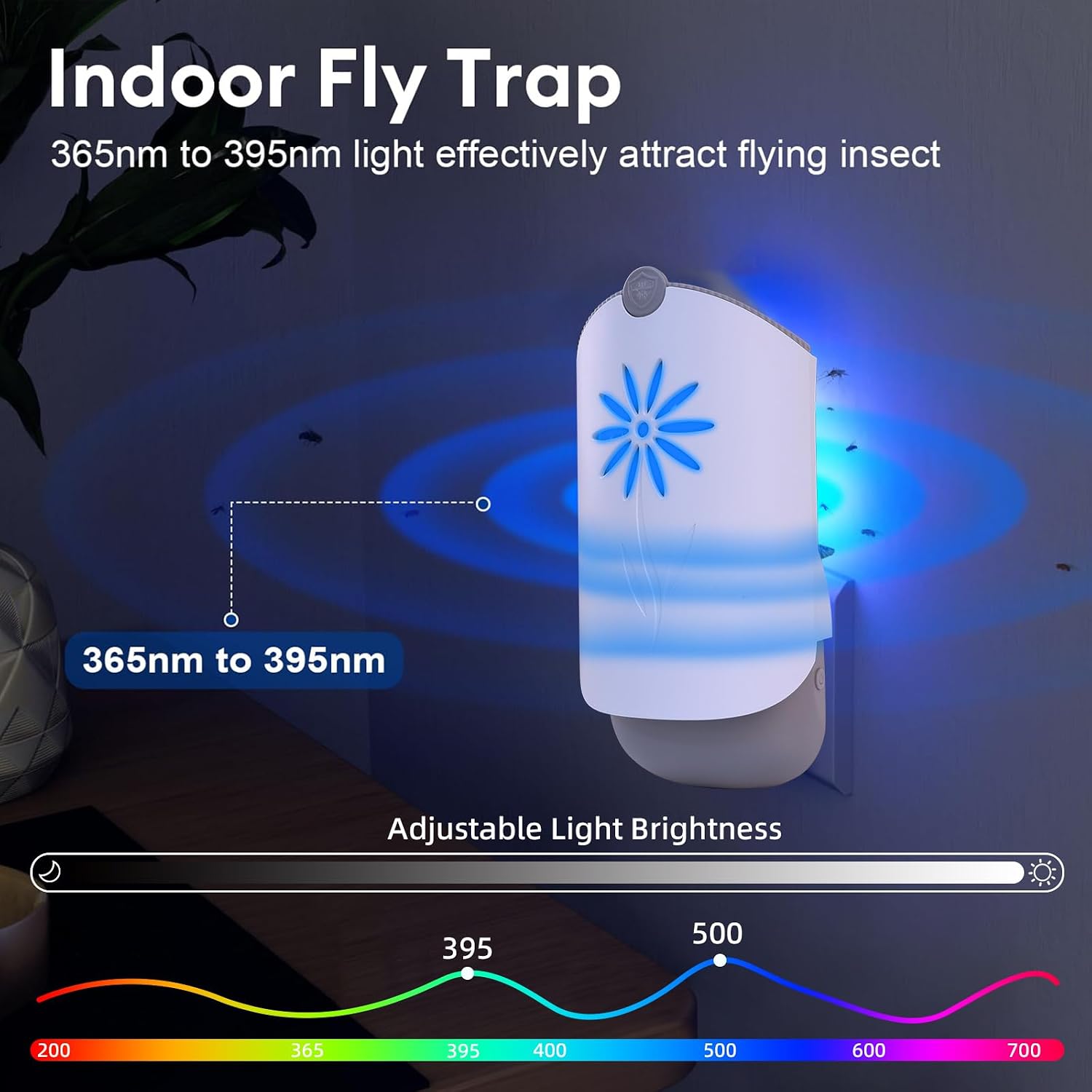 Flying Insect Trap Indoors, Gnat Killer Indoor Captures Fruit Flies, Mosquito and Gnats, Gnat Traps for House Indoor
