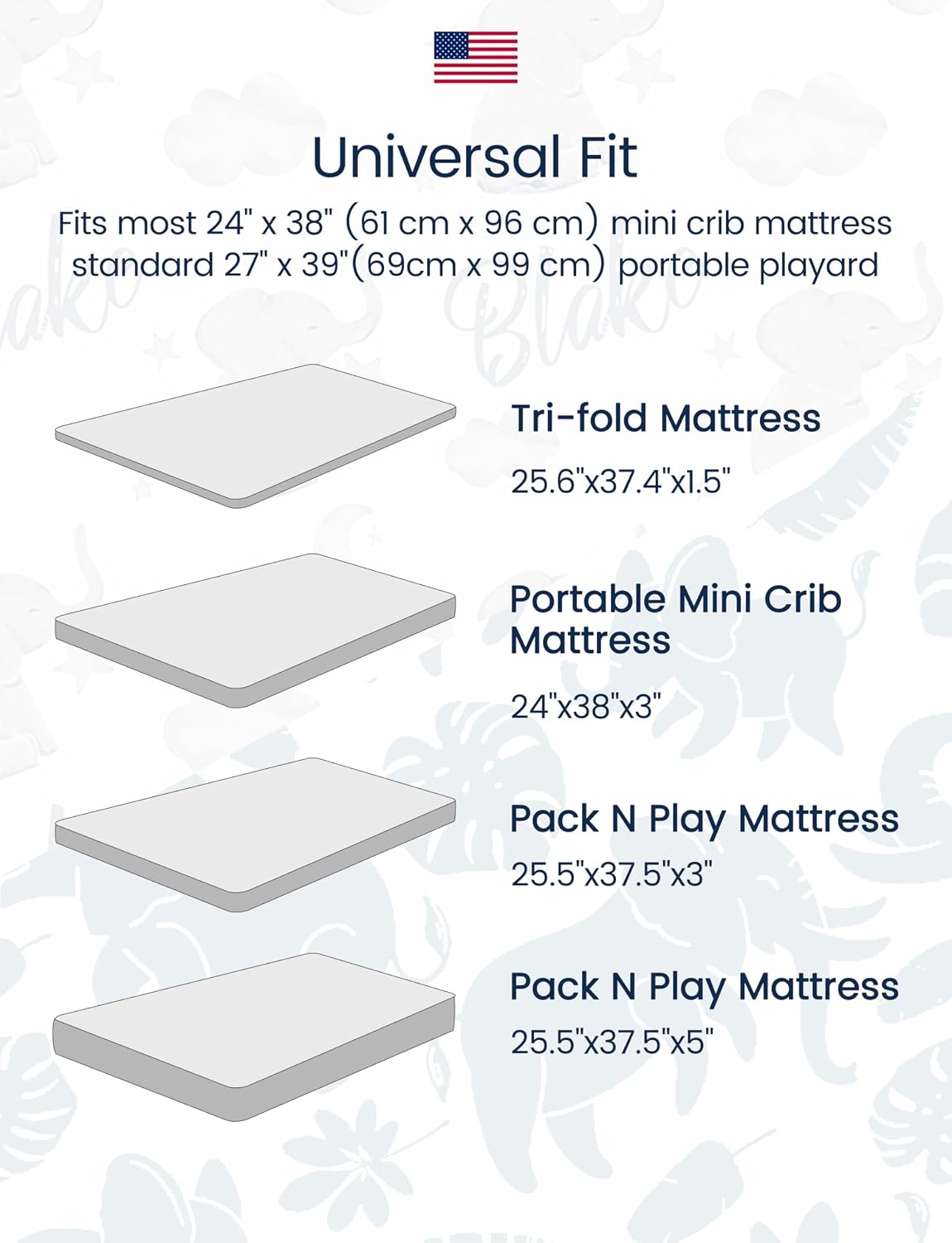 TotAha Premium Soft Pack n Play Sheets, Super Stretchy Jersey Knit Mini Crib Sheets Fitted, Silky Comfort Graco Pack and Play Mattress Sheets 2-Pack, Moon & Grey Sky