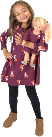 Leveret Matching Doll & Girls Dress 100% Cotton Variety of Styles (Size 2-14 Years)