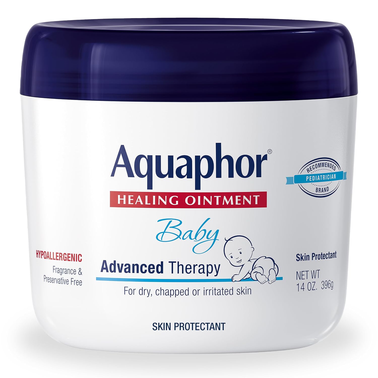 Aquaphor Baby Healing Ointment for Diaper Rash and More, 14 OZ