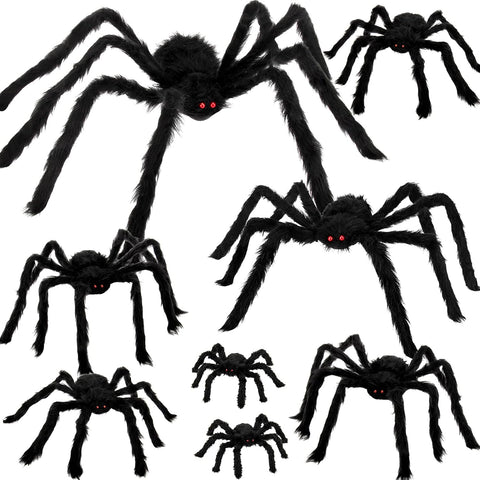 Colovis 8 PCS Halloween Spider Decorations for Indoor and Outdoor